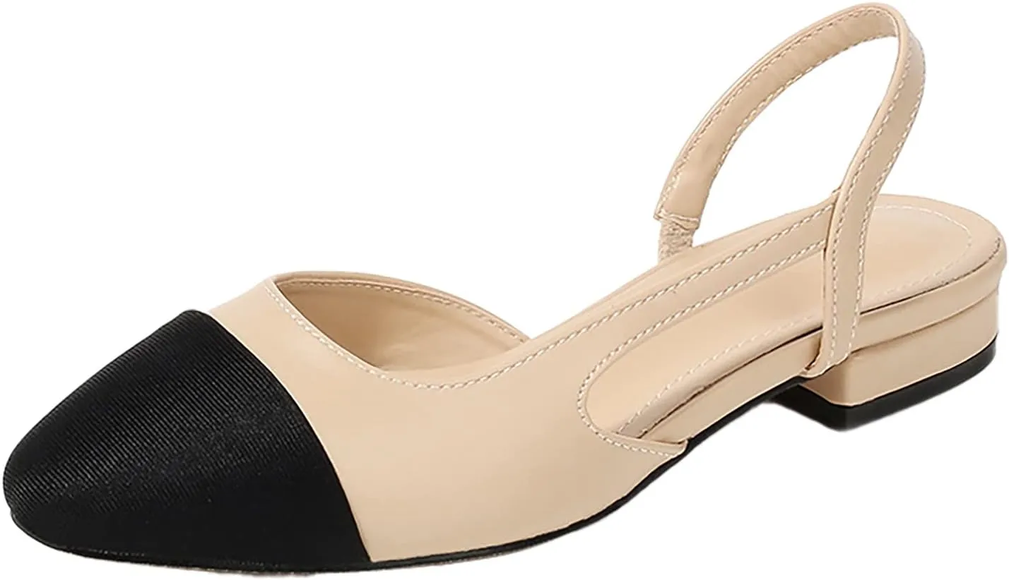 Low Heels Sandals for Women Fashion Summer Casual Dress Shoes Comfortable Round Head Slip On Slides Sandals