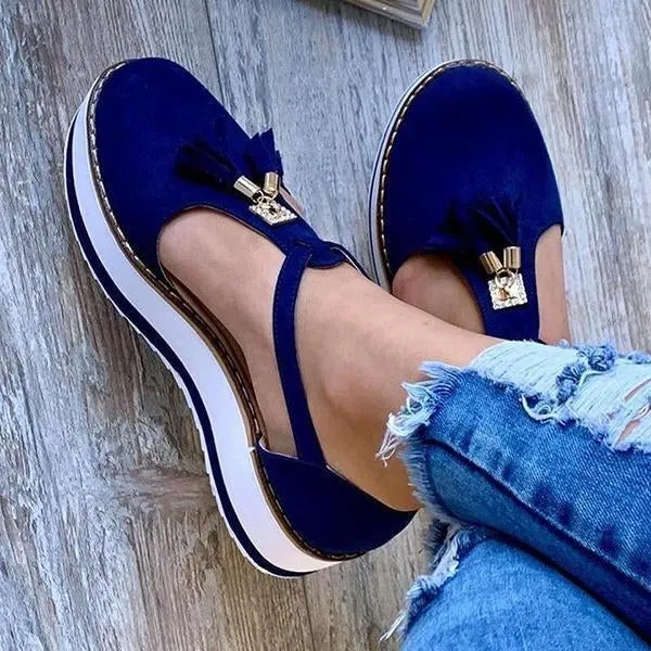 womens casual platform flat comfort shoes