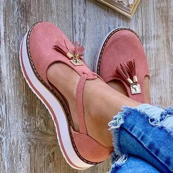 womens casual platform flat comfort shoes