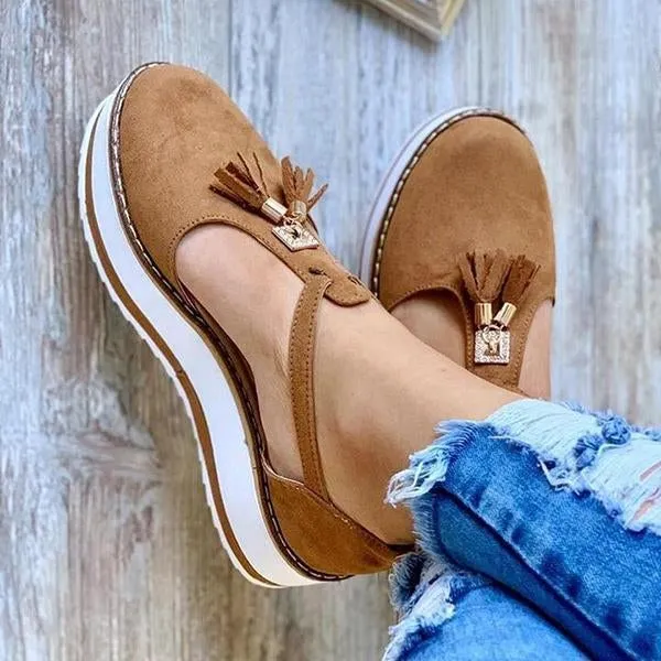 womens casual platform flat comfort shoes