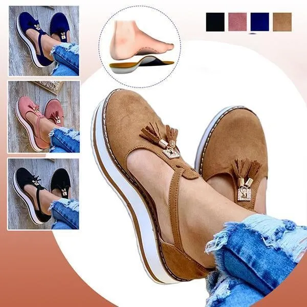 womens casual platform flat comfort shoes