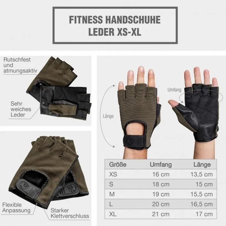 Workout Gloves Khaki - XS